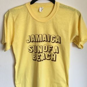 Vintage Paper Thin Jamaica Sun of a Beach T-shirt